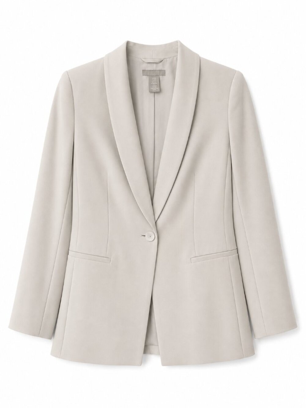 H&M Single-Button Blazer | Size XS | Cream/Light Beige